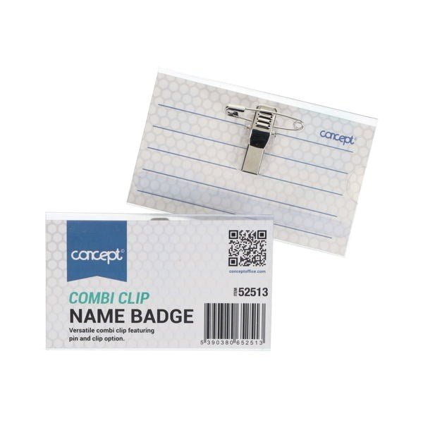 Concept Combi Clip Name Badge - ABC School Supplies