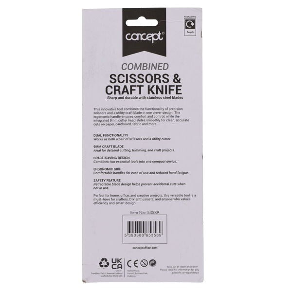 Concept Combined Scissors & Craft Knife - ABC School Supplies