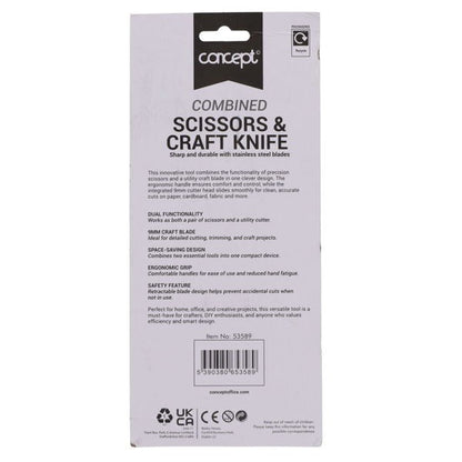 Concept Combined Scissors & Craft Knife - ABC School Supplies