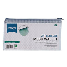 Concept Dl Size Mesh Wallet Clear - ABC School Supplies