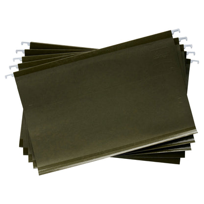 Concept Foolscap Reinforced Suspension Files - Green - Pack of 5 - ABC School Supplies