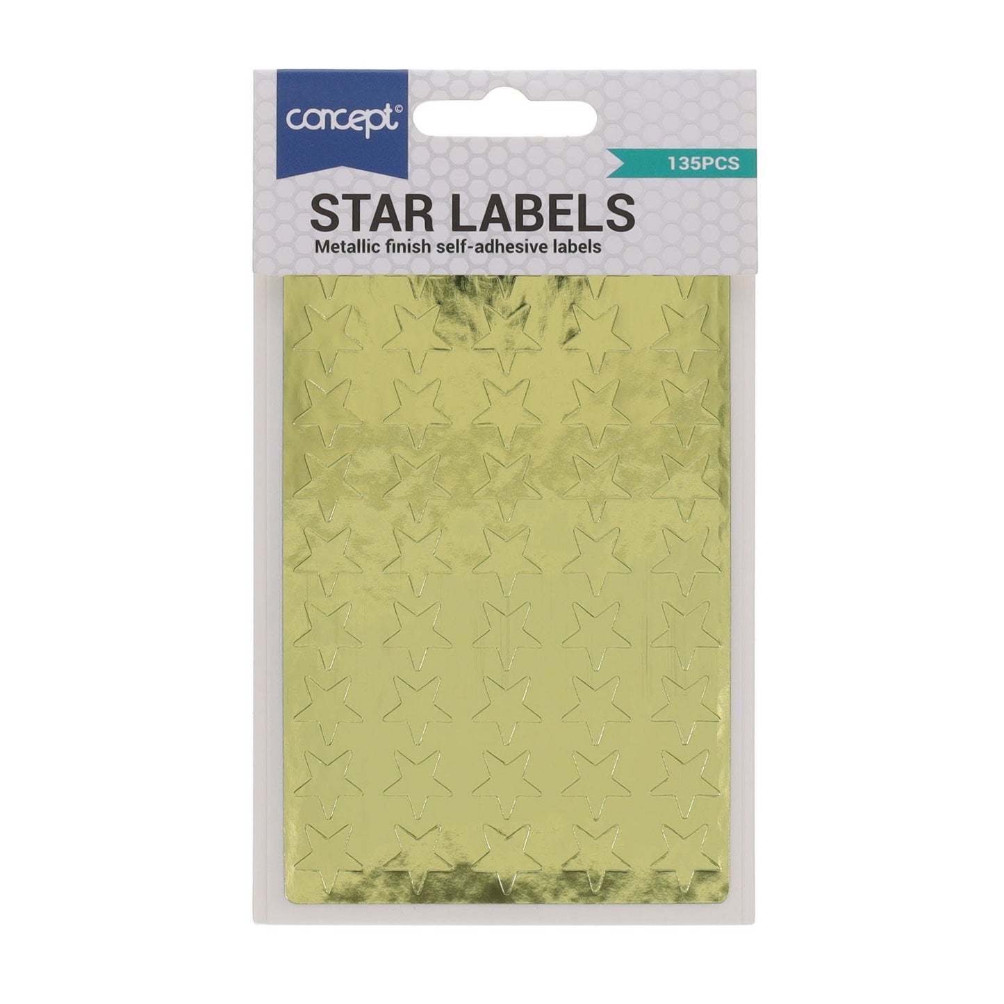 Concept Gold Star Stickers Pack Of 135 - ABC School Supplies