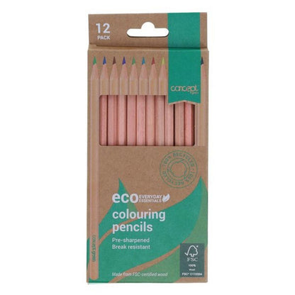 Concept Green Colouring Pencils Pack of 12 - ABC School Supplies