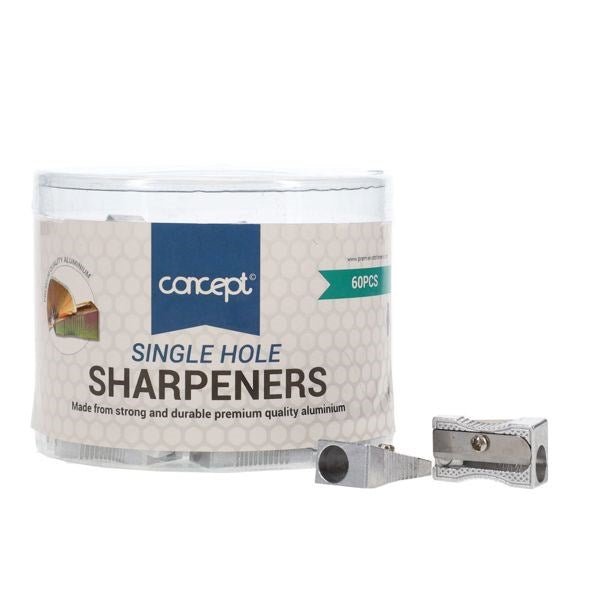 Concept Metal Pencil Sharpener Value Tub Of 60 - ABC School Supplies