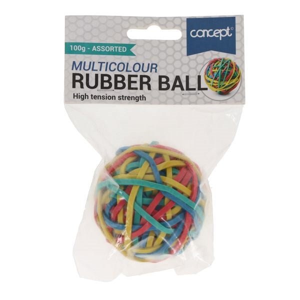 Concept Rubber Ball Of Elastic Bands 100G - ABC School Supplies