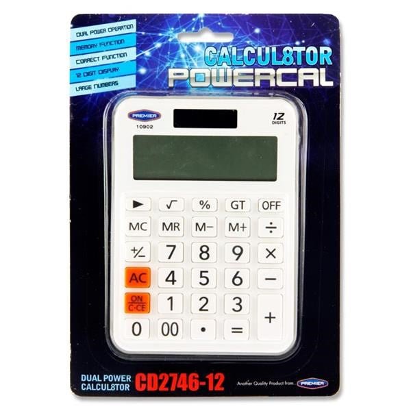 Concept Teachers Desktop Dual Powered 12 Digit Calculator - ABC School Supplies