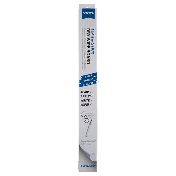 Concept Tear And Stick Drywipe Board - 10 Sheets - ABC School Supplies