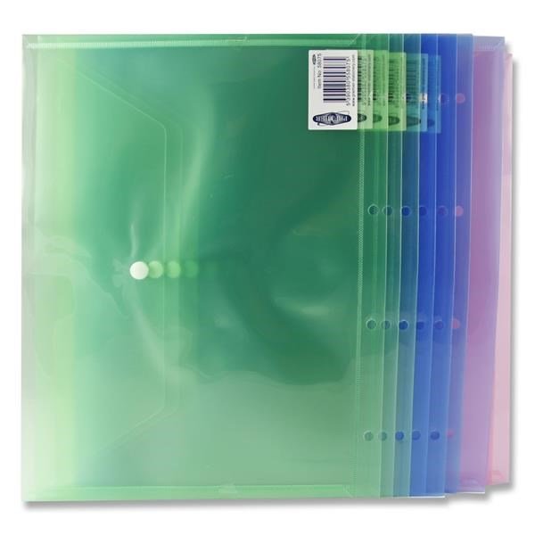**Concept Universal A4 Punched Button Wallet 4 Asst - ABC School Supplies