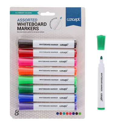 Concept Whiteboard Markers Pack of 8 - ABC School Supplies