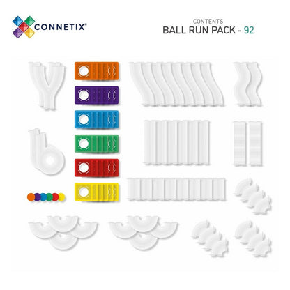 Connetix Rainbow Ball Run Pack of 92 pcs - ABC School Supplies