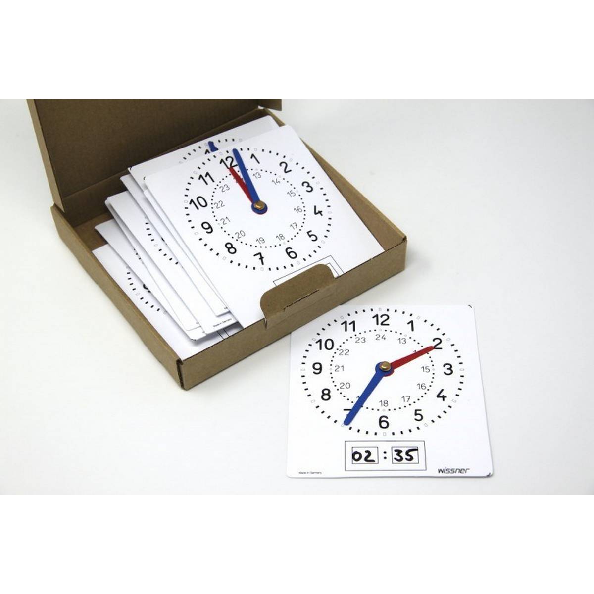 Write-on/Wipe-off Pupils Clock Set of 10