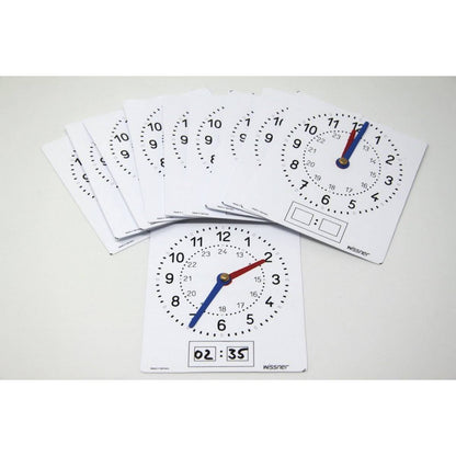Write-on/Wipe-off Pupils Clock Set of 10