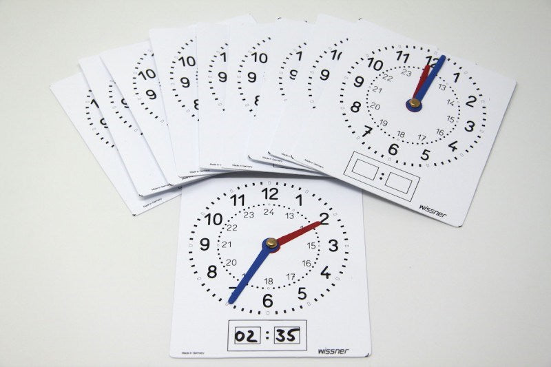 Write-on/Wipe-off Pupils Clock Set of 10
