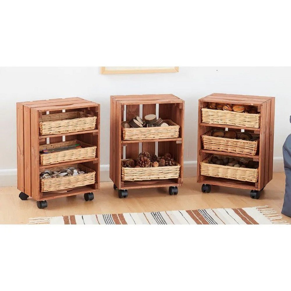 Cosy Mobile Crate Shelving Set 3 Piece Set - ABC School Supplies