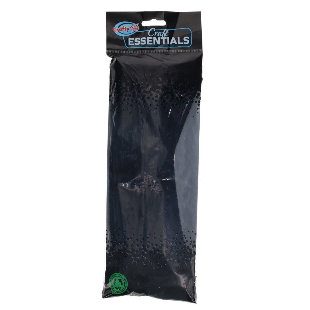 Craft Black Chenille Stems Pipe Cleaners Pack Of 50 - ABC School Supplies