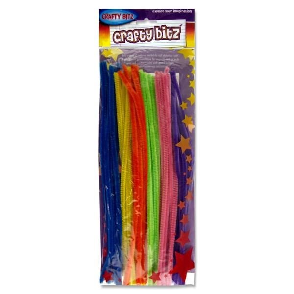 Craft Chenille Pipe Cleaners Neon Colours - ABC School Supplies