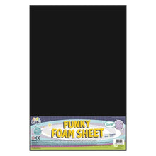 Craft Planet Funky Foam 12X18" Black - 12 Pack - ABC School Supplies