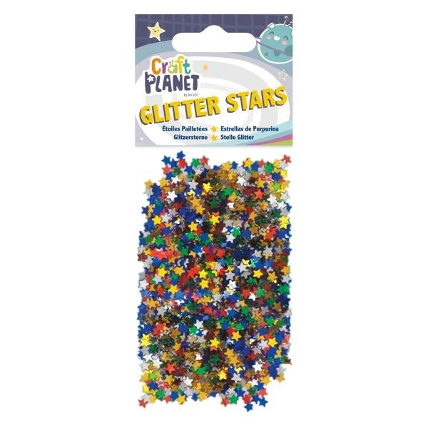 **Craft Planet Glitter Stars Assorted Colour - ABC School Supplies