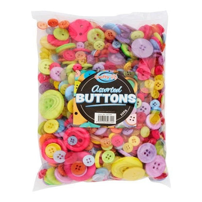 Crafty Bitz Assorted Craft Buttons 300 Grams - ABC School Supplies