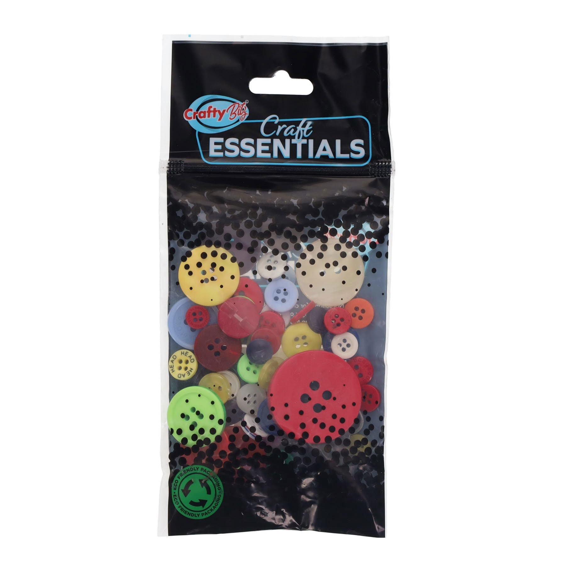 Crafty Bitz Assorted Craft Buttons Pack of 100 - ABC School Supplies