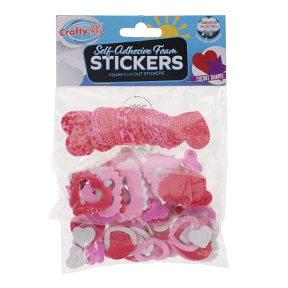 Crafty Bitz Foam Stickers Heart Shape - ABC School Supplies
