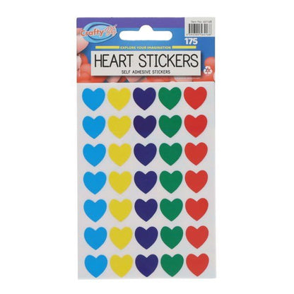 Crafty Bitz Self Adhesive Stickers - Hearts - ABC School Supplies