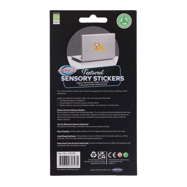 Crafty Bitz Textured Sensory Stickers - Animals - ABC School Supplies