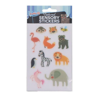 Crafty Bitz Textured Sensory Stickers - Animals - ABC School Supplies