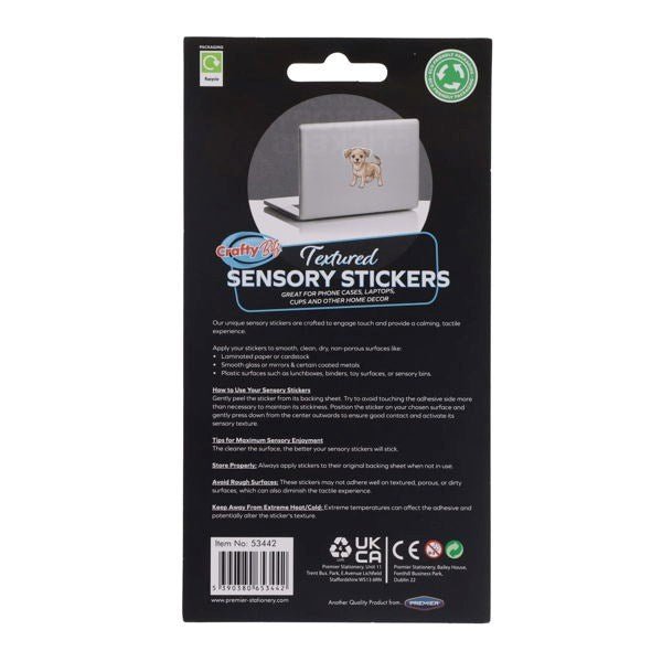 Crafty Bitz Textured Sensory Stickers - Dogs - ABC School Supplies