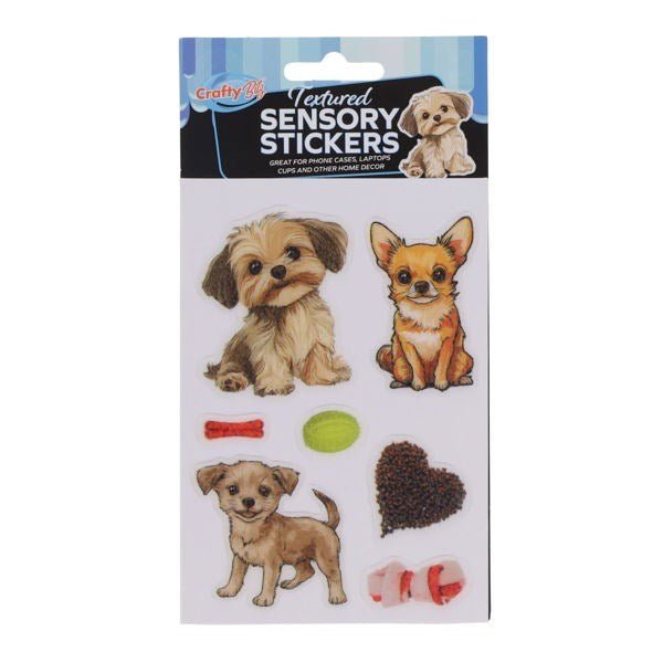 Crafty Bitz Textured Sensory Stickers - Dogs - ABC School Supplies