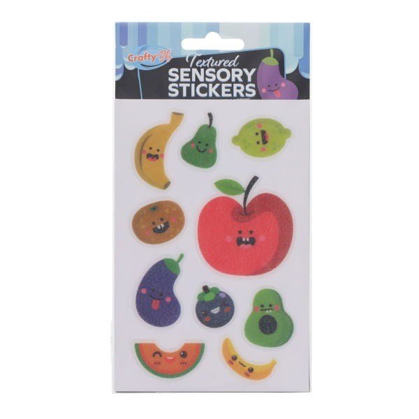 Crafty Bitz Textured Sensory Stickers - Fruit - ABC School Supplies