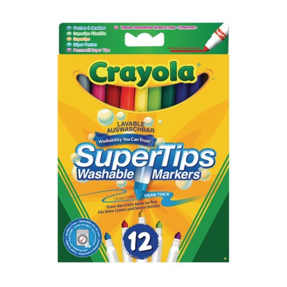 Crayola Super Washable Broad Tip Marker Pack of 12 - ABC School Supplies