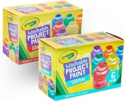 Crayola Washable Metallic Kids Paints - 6 bottles - ABC School Supplies