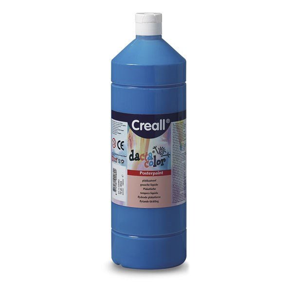 Creall 1 Litre Bottle Poster Paint - Blue - ABC School Supplies