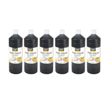Creall 1 Litre X 6 Bottle Poster Paint - Black - ABC School Supplies