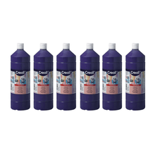 Creall 1 Litre X 6 Bottle Poster Paint - Purple/Violet - ABC School Supplies