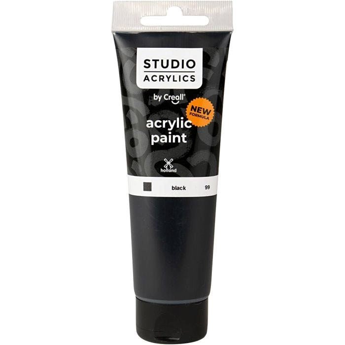 **Creall Studio Acrylic - 120ml tube Black - ABC School Supplies