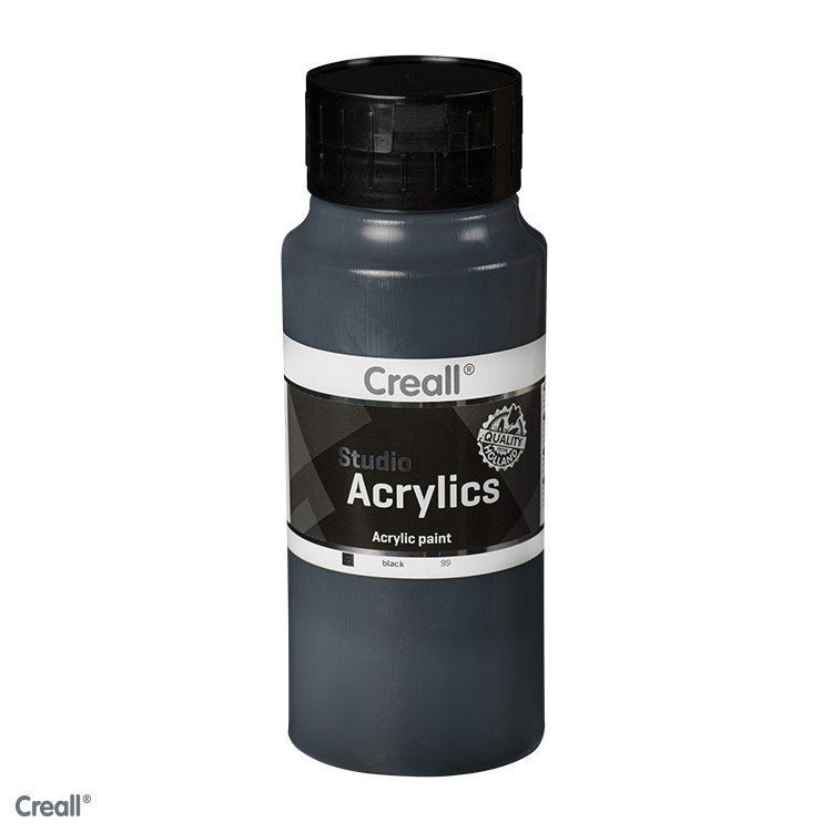 **Creall Studio Acrylics - 1 Litre - Black - ABC School Supplies
