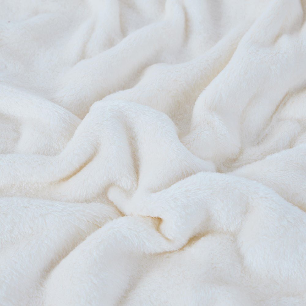 Cream Fleece Blanket - ABC School Supplies