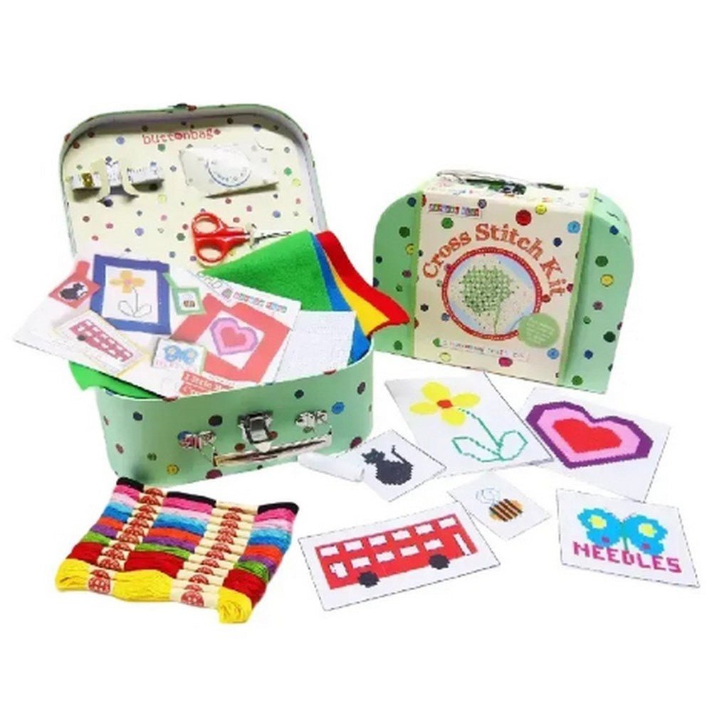 Cross Stitch - Buttonbag - ABC School Supplies