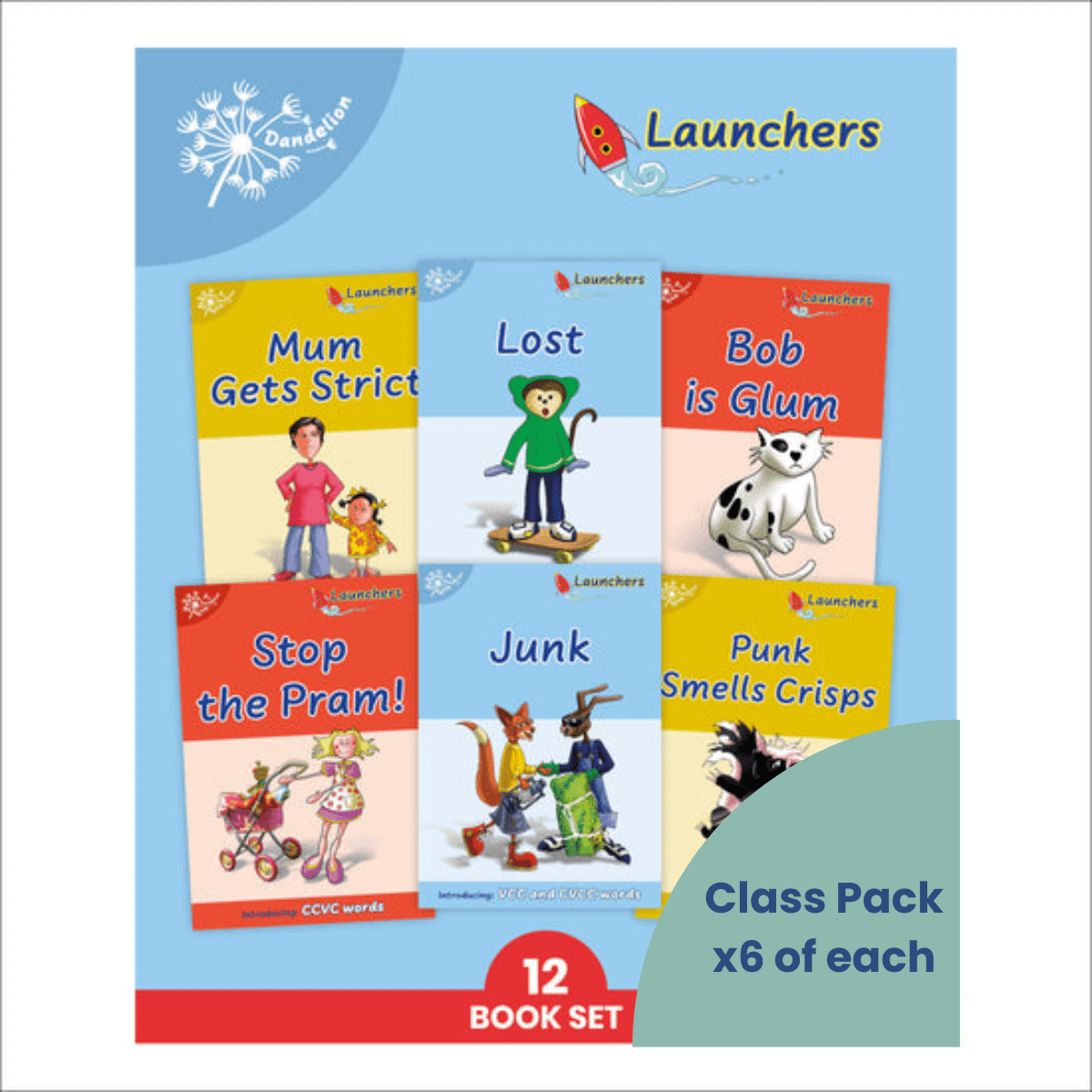 Dandelion Launchers Pack 3 (Sets 8 - 10) 12 Titles - 6 Pack - ABC School Supplies