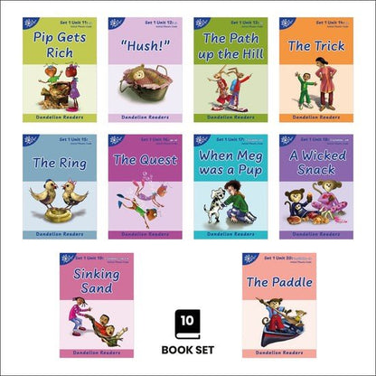 Dandelion Readers, Set 1 Units 11 - 20 (10 Titles) - 6 Pack - ABC School Supplies