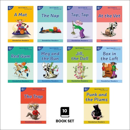 Dandelion Readers, Set 2 Units 1 - 10 (10 Titles) - 6 Pack - ABC School Supplies