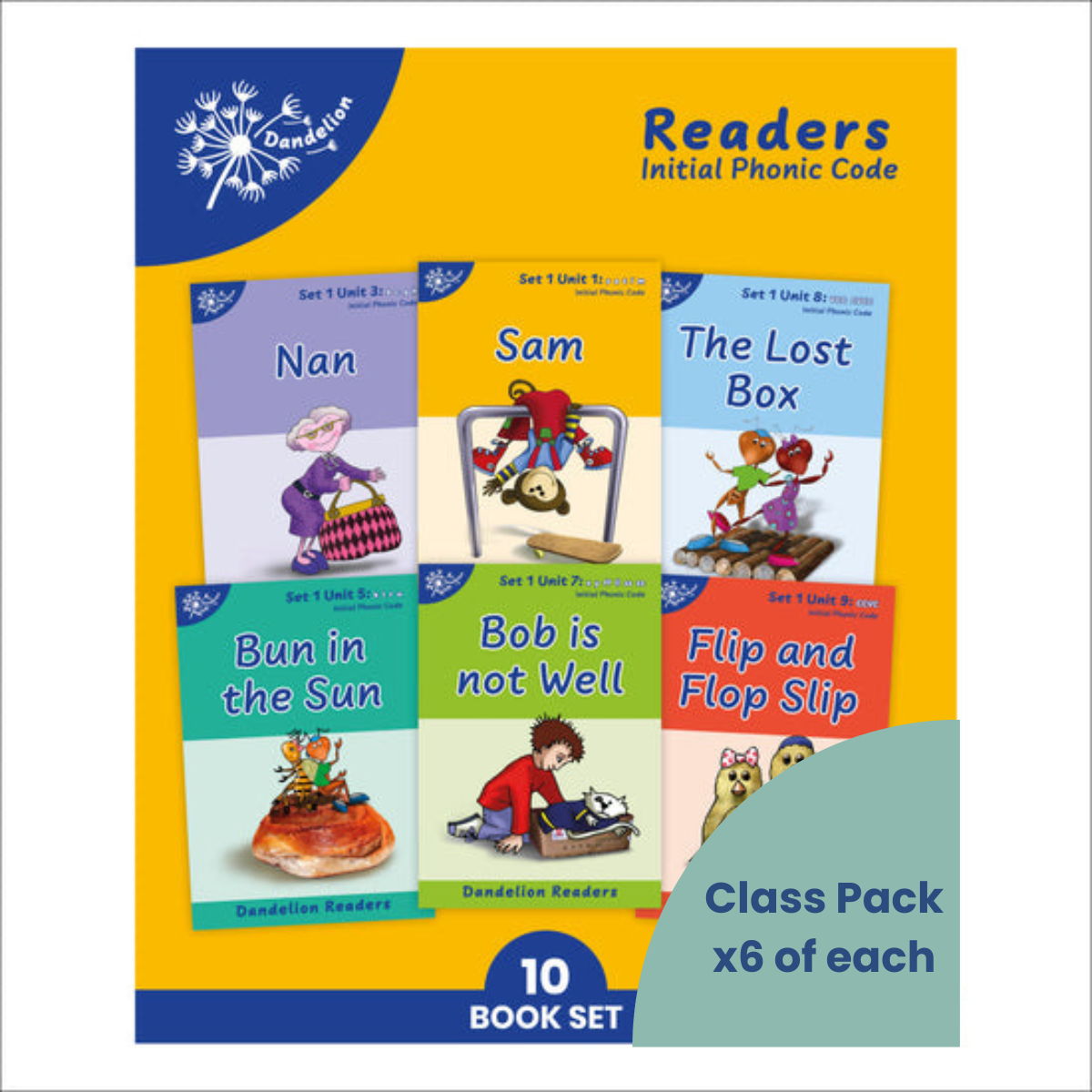 Dandelion Readers, Set 1 Units 1-10 (10 Titles) - 6 Pack