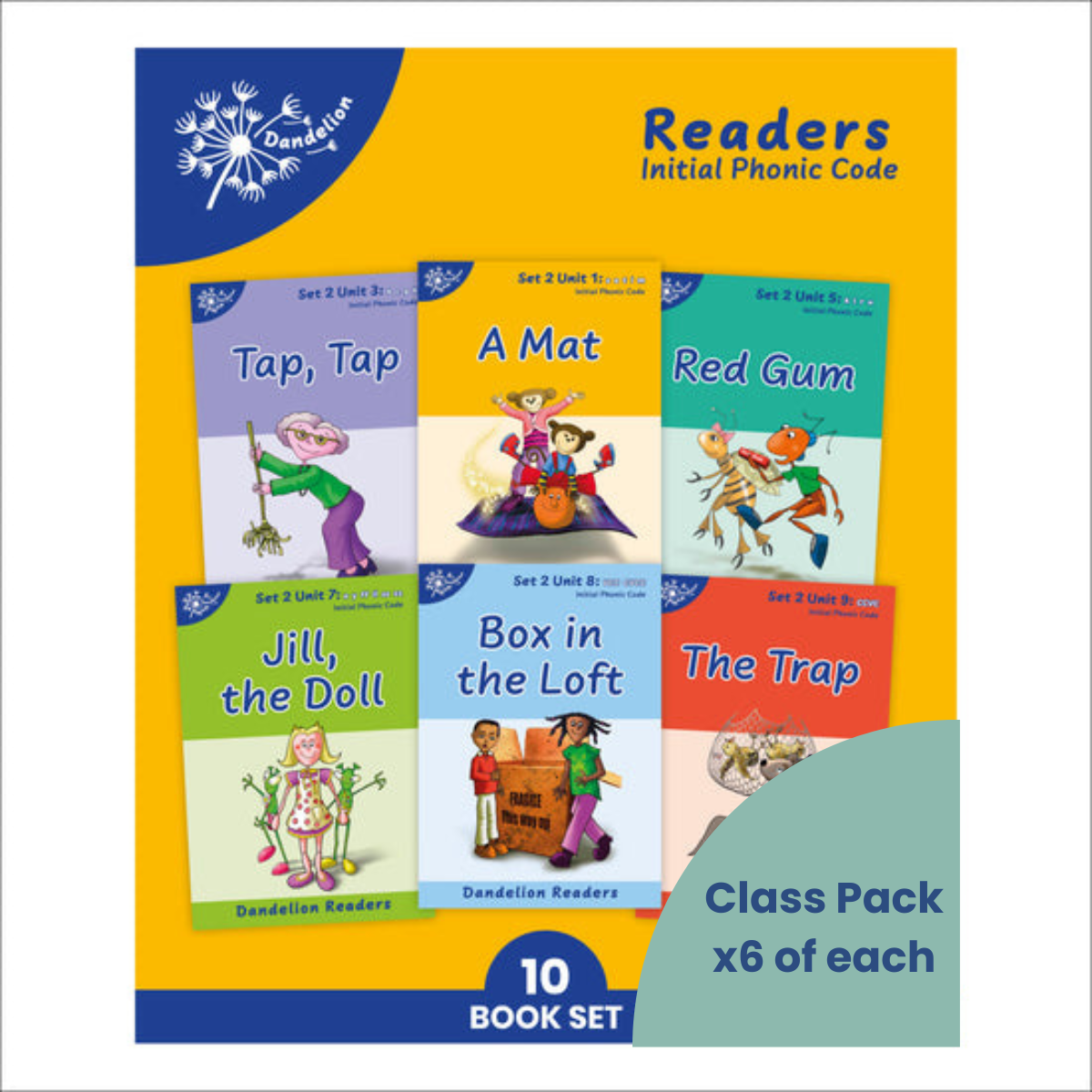 Dandelion Readers, Set 2 Units 1-10 (10 Titles) - 6 Pack