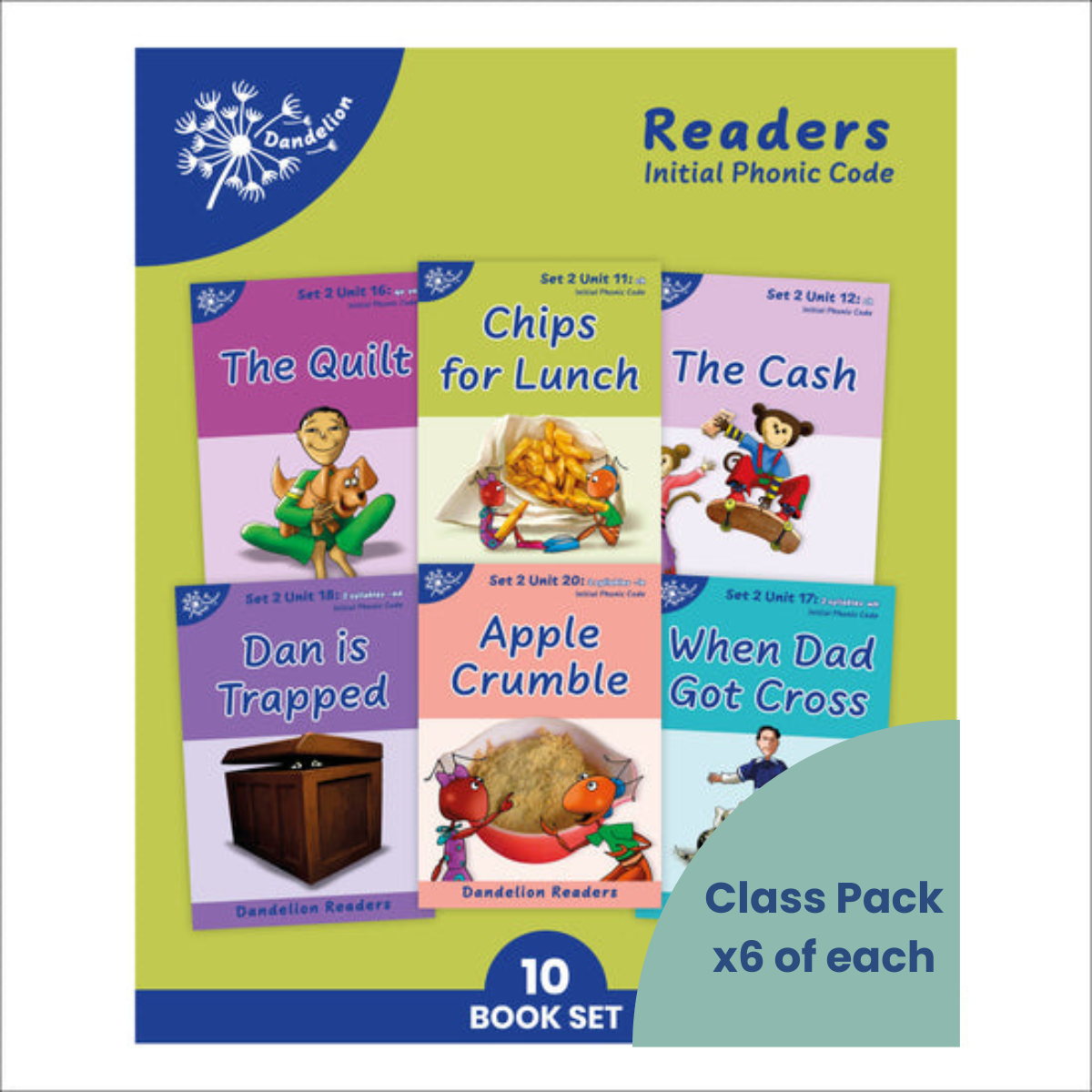 Dandelion Readers, Set 2 Units 11-20 (10 Titles) - 6 Pack