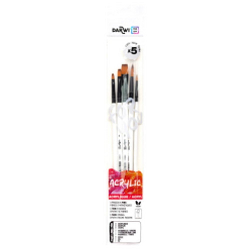 Darwi DFY Set of 5 thin brushes - ABC School Supplies