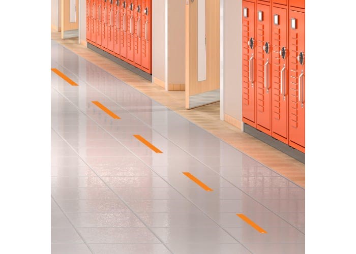 Social Distancing Floor Decals - Dashes (Set of 10)