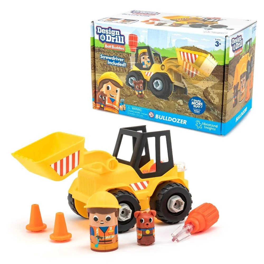 Design & Drill® Bolt Buddies® Bulldozer  - ABC School Supplies
