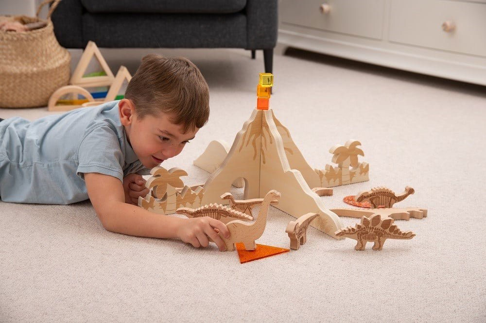 Dinosaur Wooden Blocks - ABC School Supplies